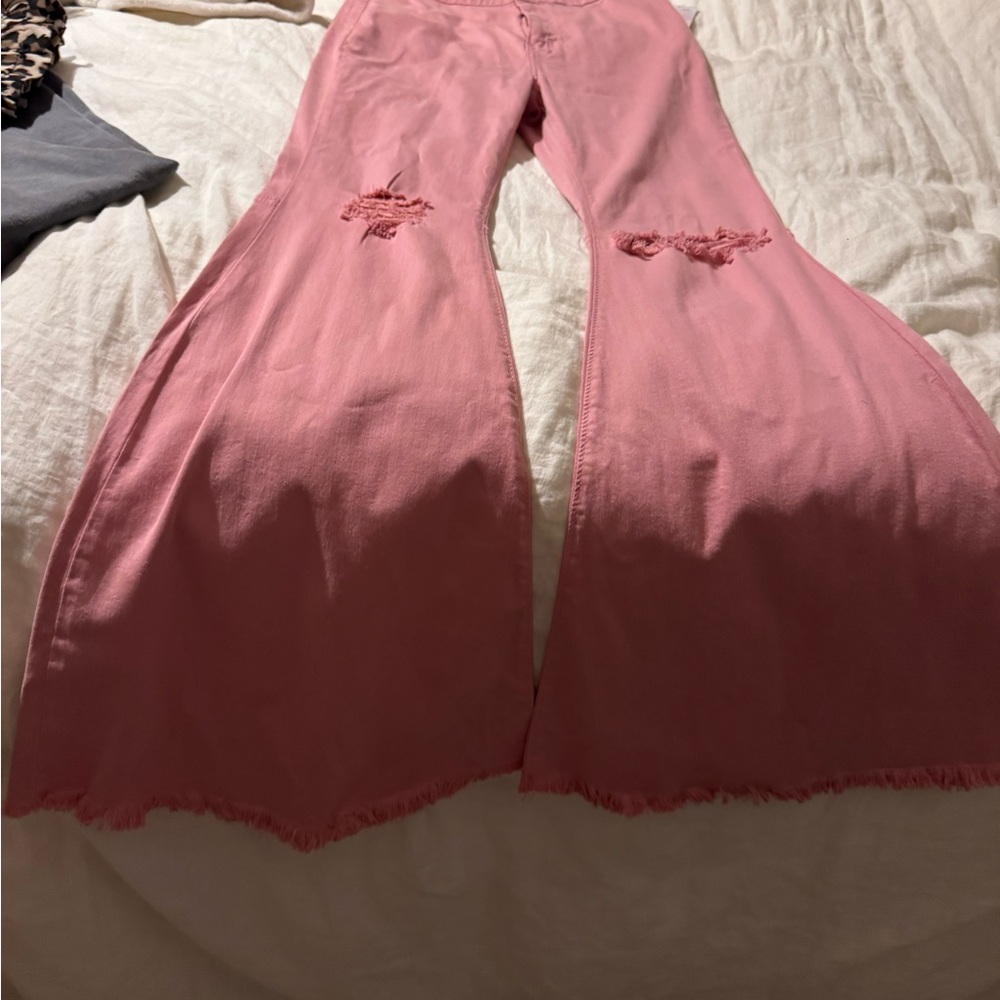 Pink Flared Women's Jeans
